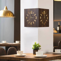 Vivzone - Solid Wood Wall Corner Clocks