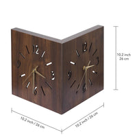 Vivzone - Solid Wood Wall Corner Clocks