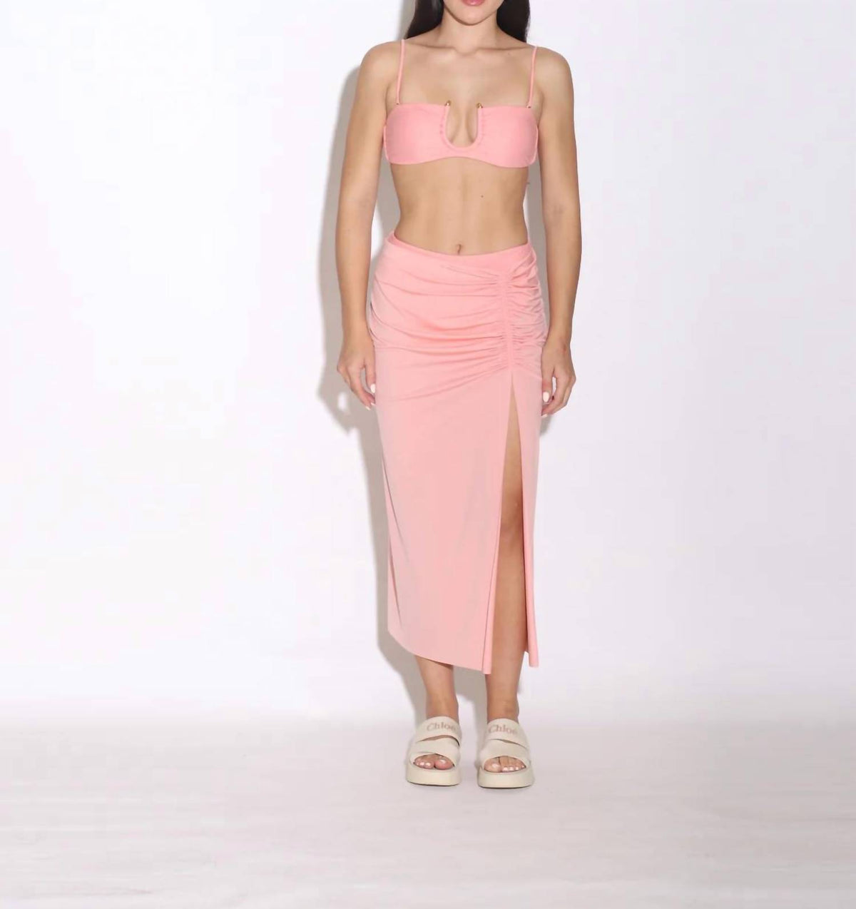Vix - SOLID BELA MIDI SKIRT