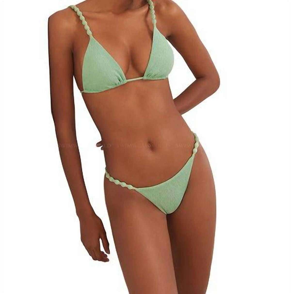Vix - Women's Beads Parallel Triangle Bikini Top
