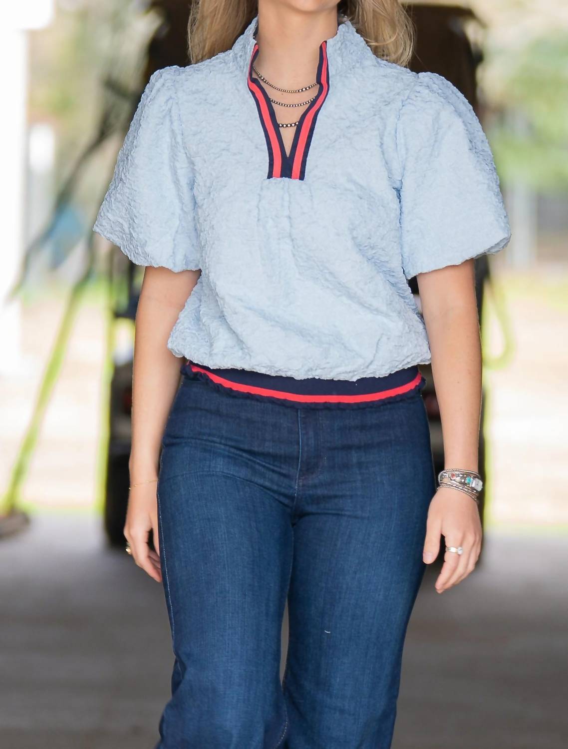 Voy - Baby Puff Sleeve Top