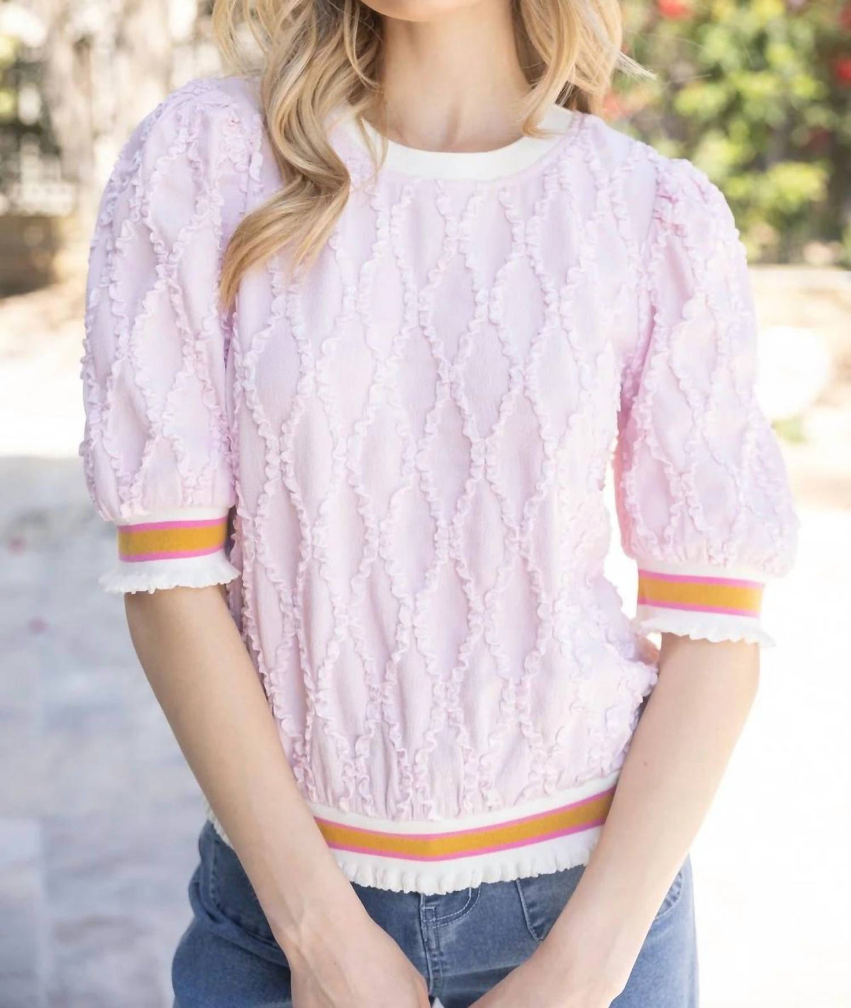 Voy - Diamond Patterned Top