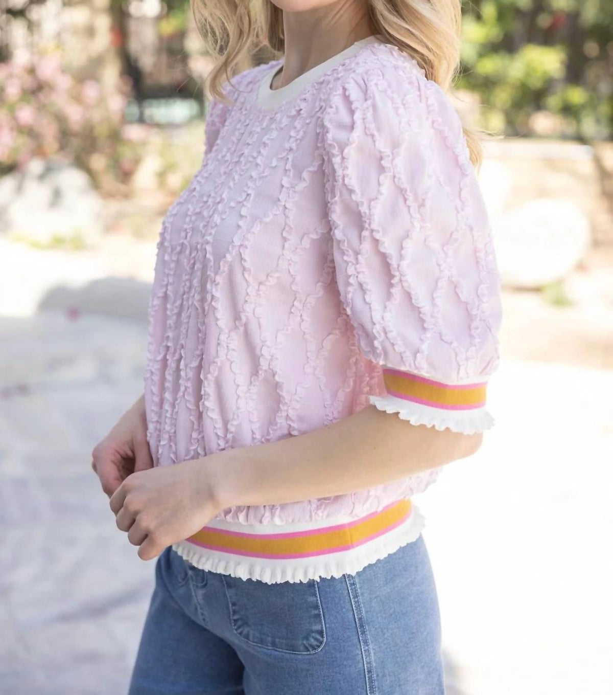 Voy - Diamond Patterned Top