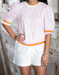 Voy - Diamond Patterned Top