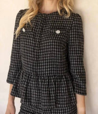 Voy - Gingham Tweed Top