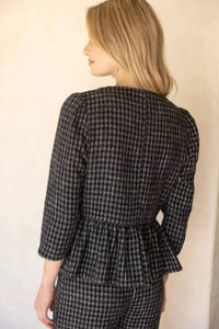 Voy - Gingham Tweed Top