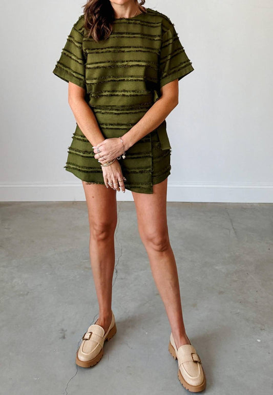 Voy - Sure Thing Skort Set - clothing - green - loungewear