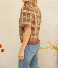Voy - Teddy Plaid Top