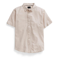 Vustra - Sandcastle Short Sleeve Shirt - beige - casual - button - down - shirts - clothing
