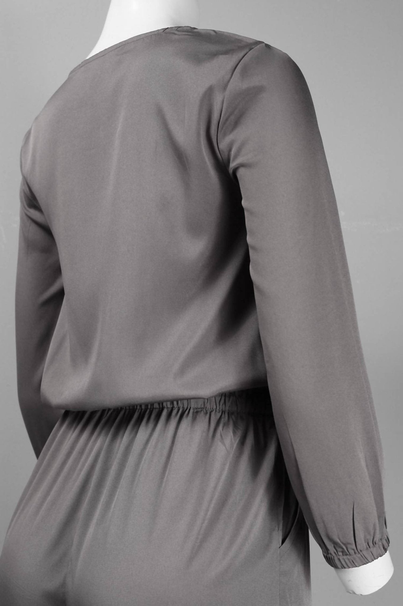 Walter Baker - 3/4 Sleeve Zippered Jumpsuit - clothing - grey - jumpsuits