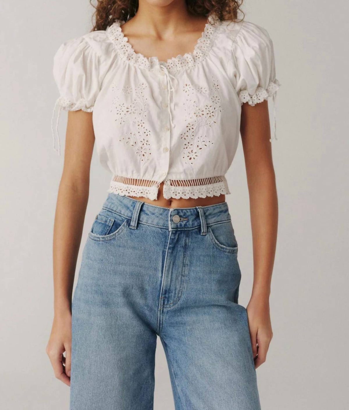 Warp + Weft - Nce Wide Leg Crop Jeans