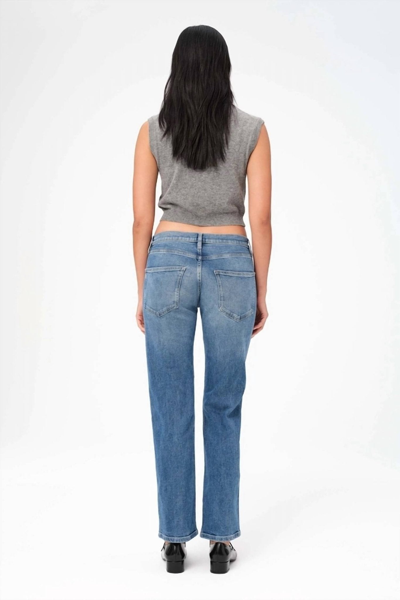 Warp + Weft - Vintage Straight Jeans - blue - clothing - cotton - blend