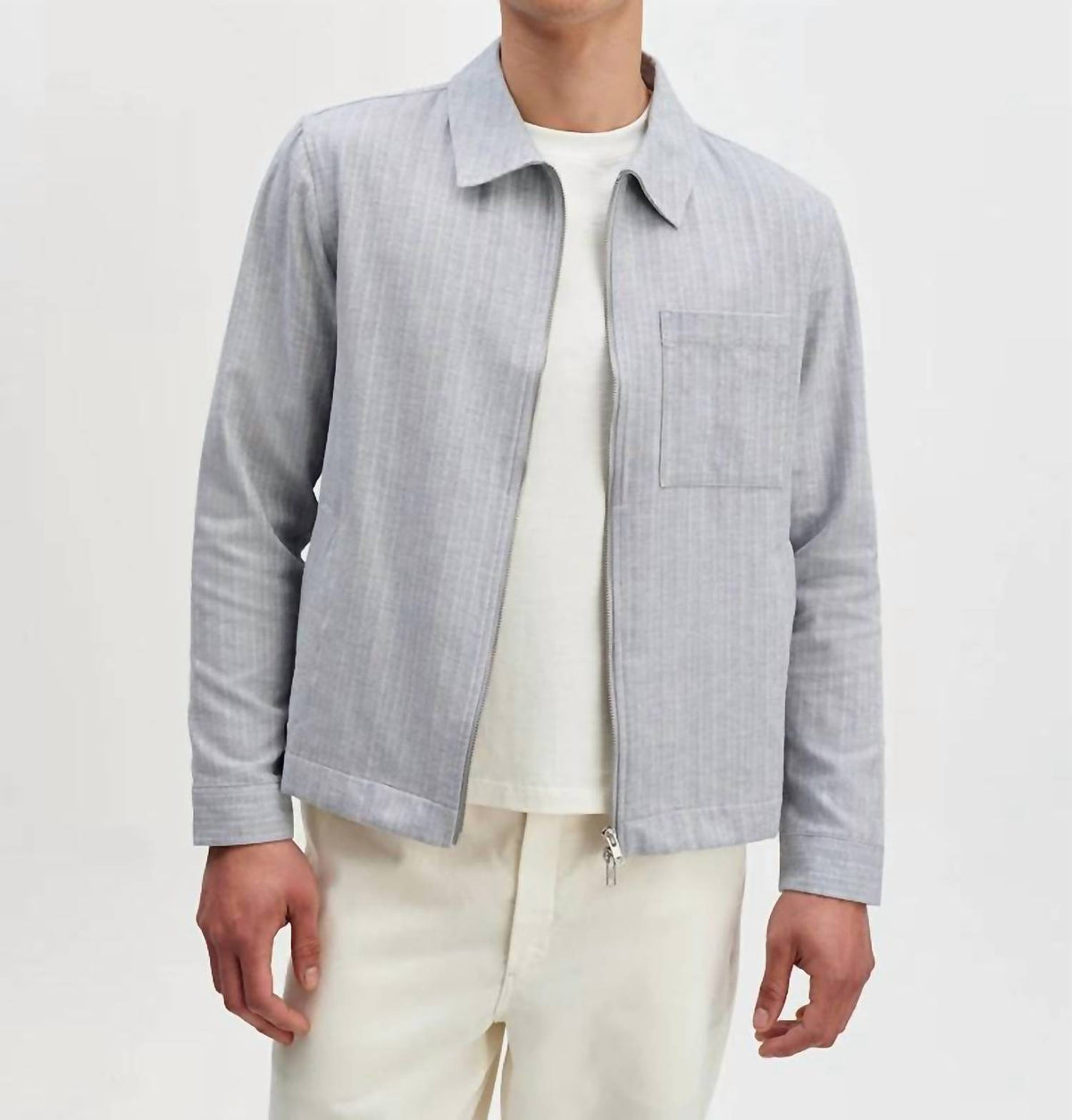 Wax London - Eldon Herringbone Cotton Jacket