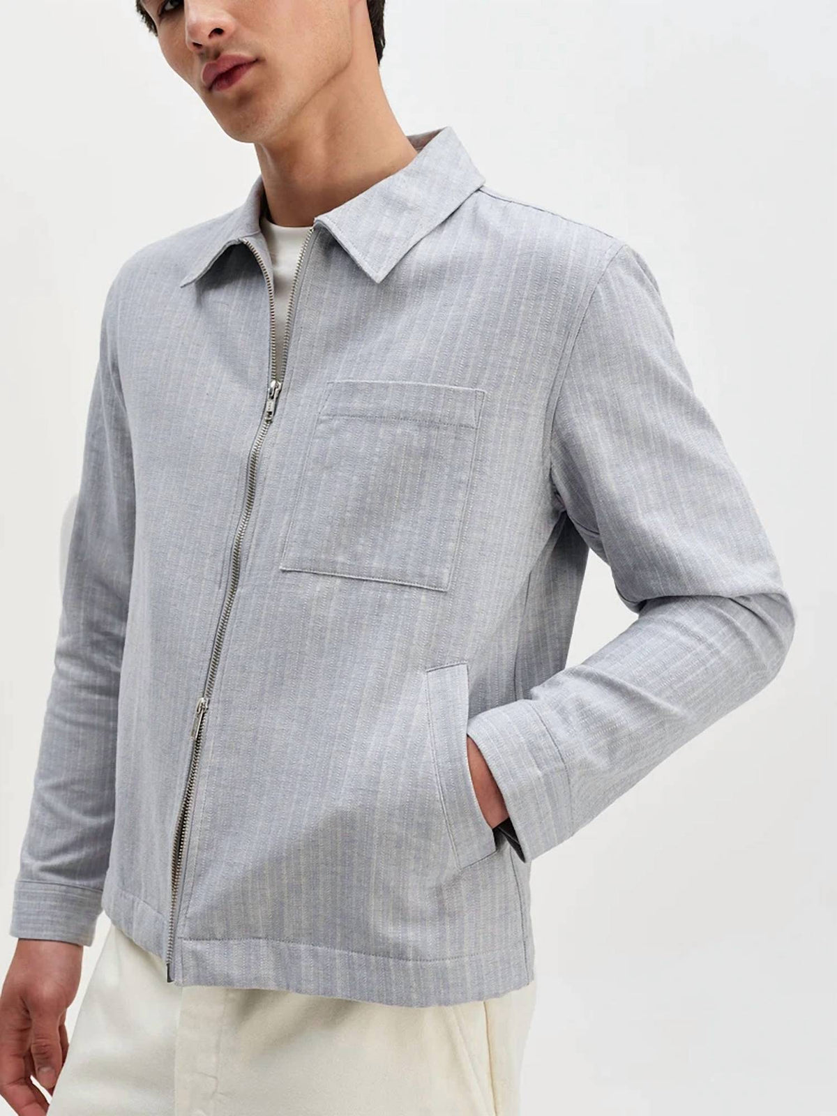 Wax London - Eldon Herringbone Cotton Jacket
