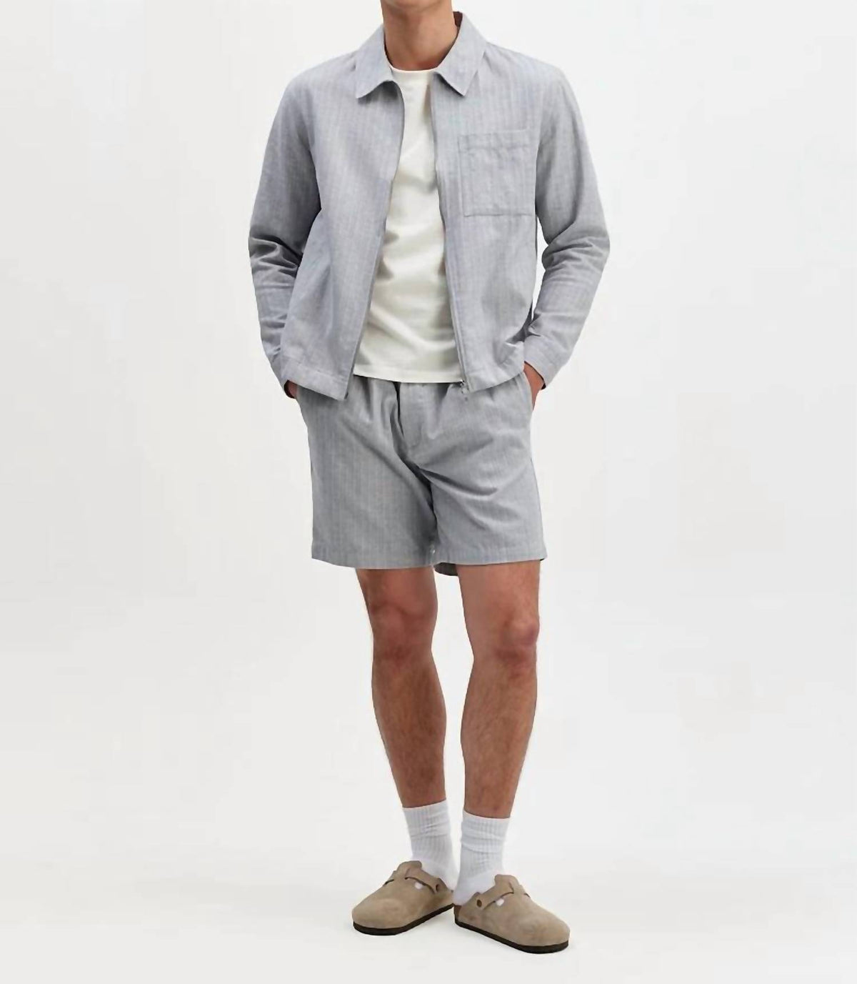 Wax London - Eldon Herringbone Cotton Jacket