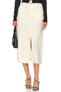 We Wore What - Front Slit Midi Skirt