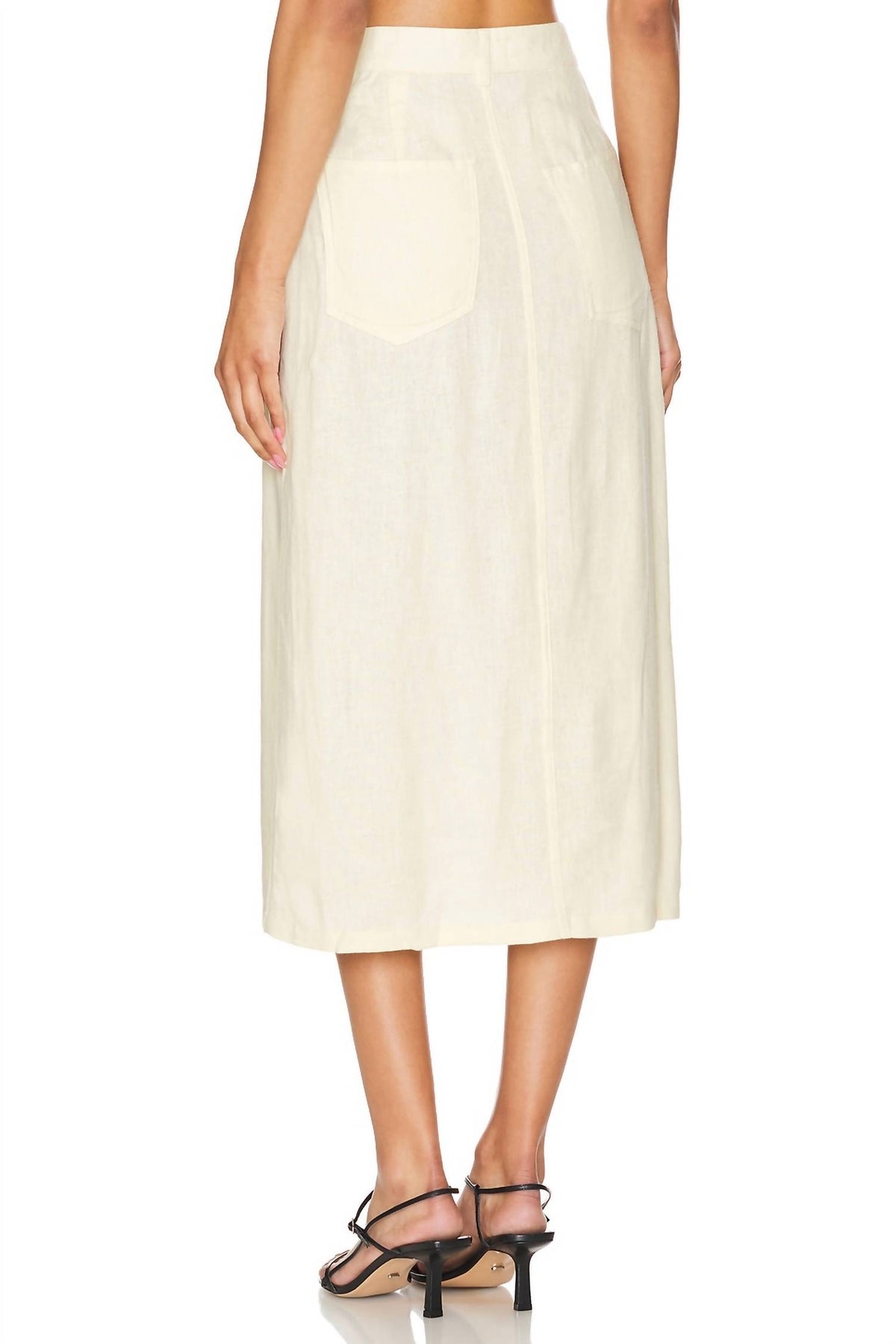 We Wore What - Front Slit Midi Skirt