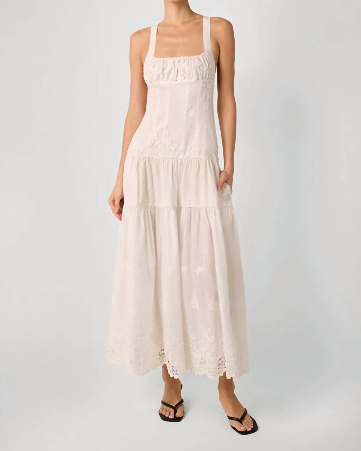 We Wore What - Ruched Cup Peplum Midi Dress