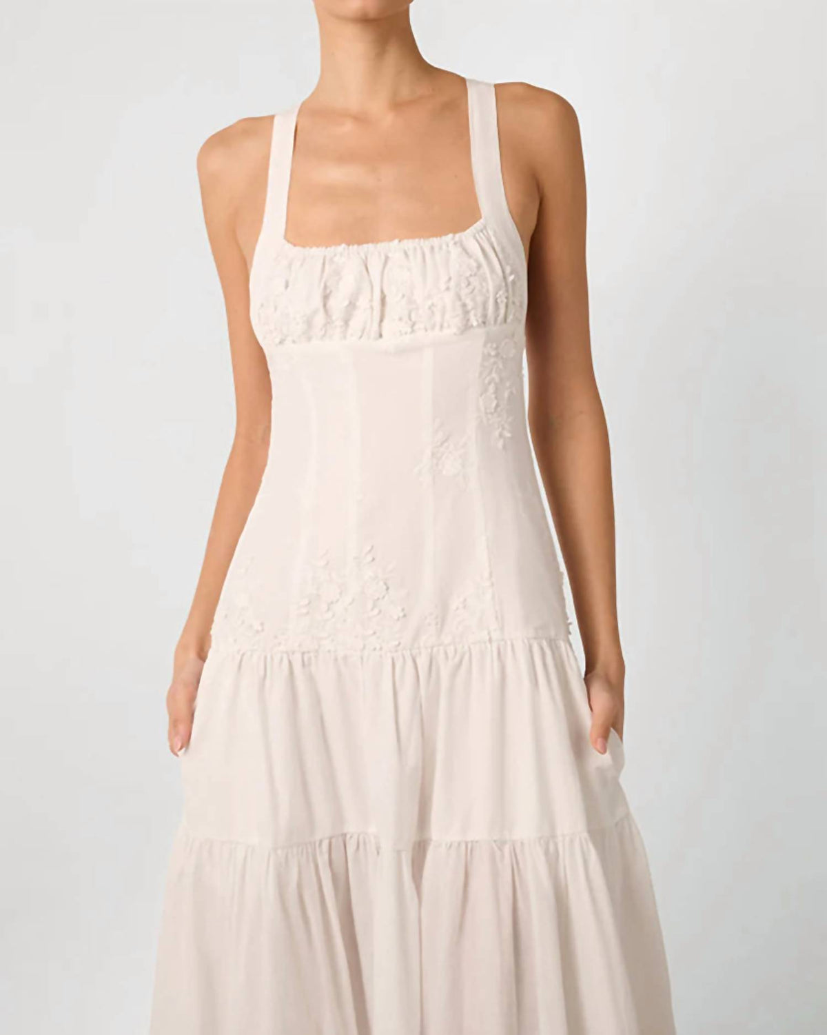 We Wore What - Ruched Cup Peplum Midi Dress