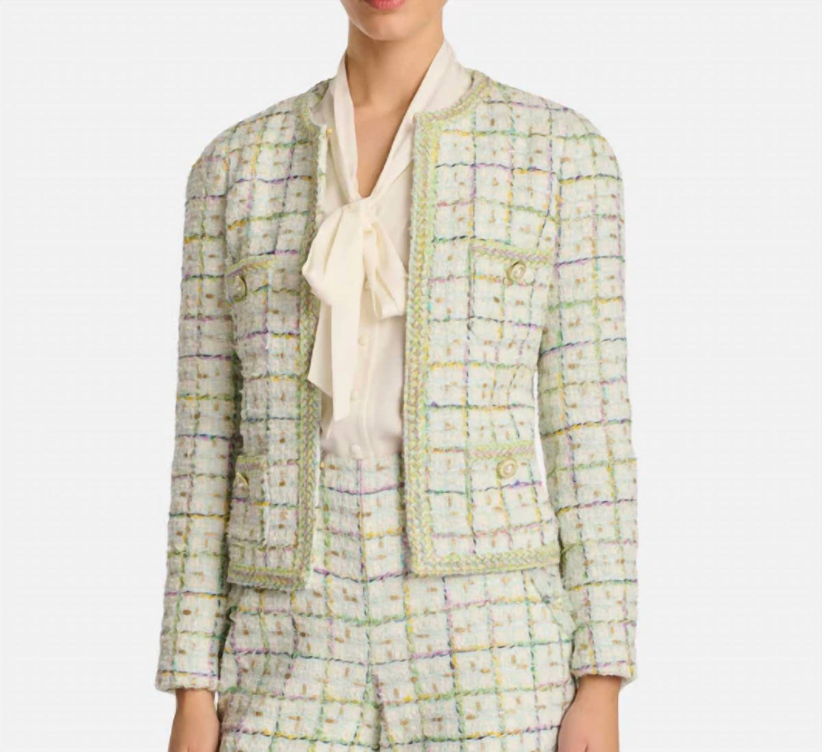 Weill - Tweed Collarless Jacket
