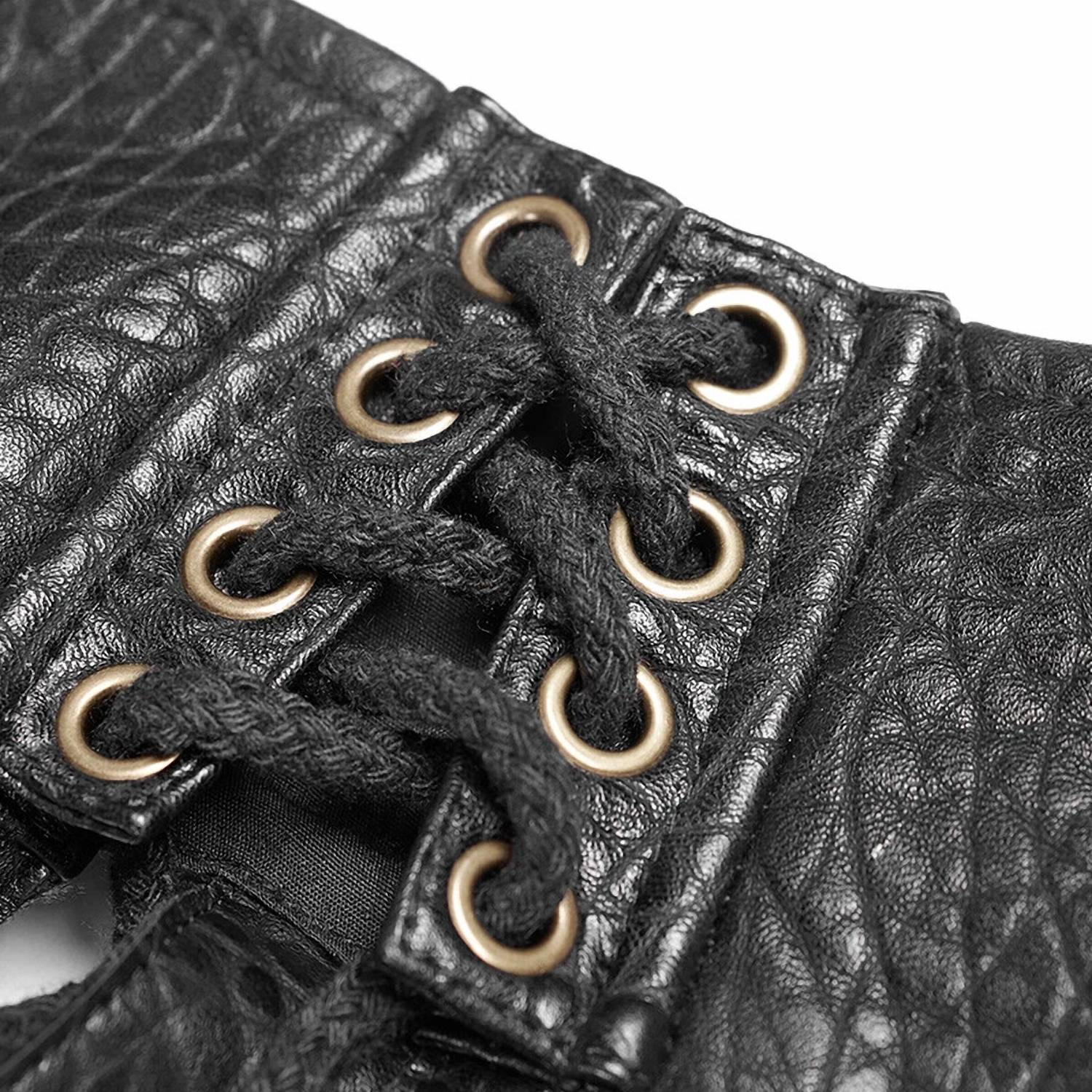 Western F.A.S.H.I.O.N - Adjustable Gothic Cage Harness Skirt - black - clothing - mini