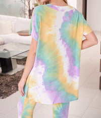 White Birch - Deja Tie Dye Loungewear Set - blue - clothing - loungewear