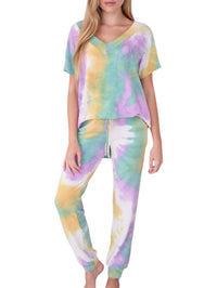 White Birch - Deja Tie Dye Loungewear Set - blue - clothing - loungewear