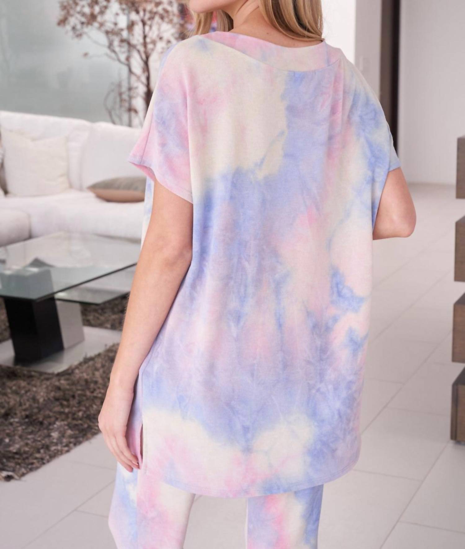 White Birch - Delilah Tie Dye Loungewear Set - clothing - loungewear - loungewear - set