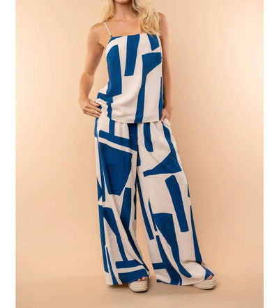White Birch - Geometric Print Knit Set