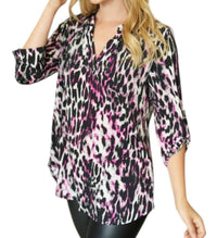 White Birch - Leopard Gabby Top - animal - blouses - clothing