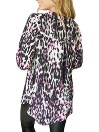 White Birch - Leopard Gabby Top - animal - blouses - clothing