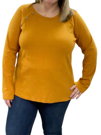 White Birch - Long Sleeve With Button Details Top