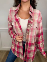 White Birch - Plaid Flannel Button-up Shirt