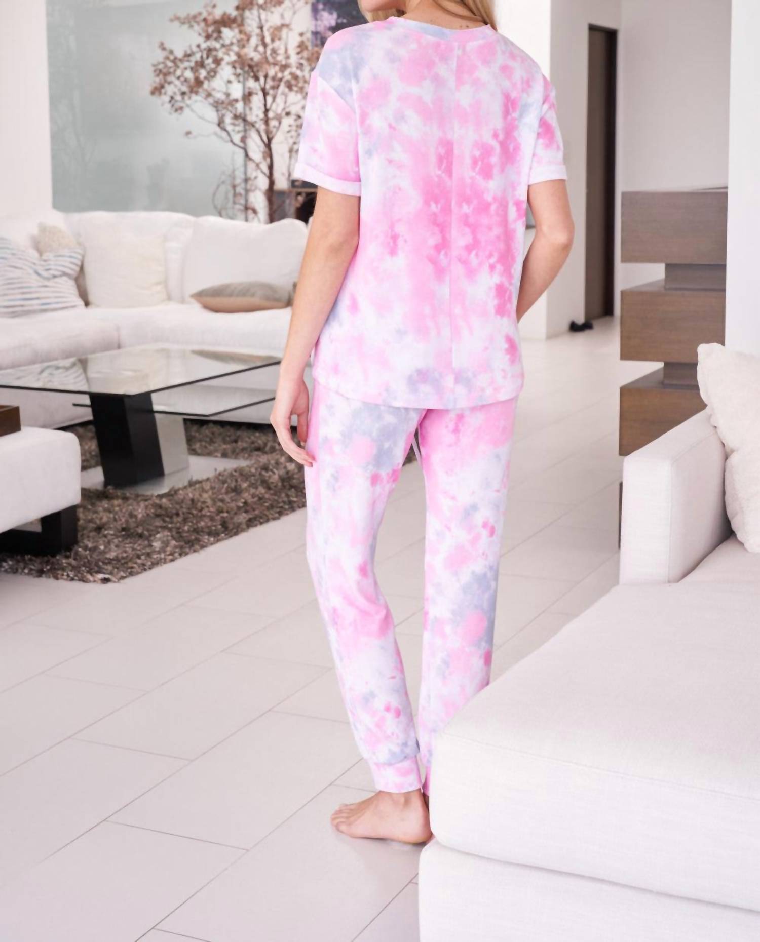 White Birch - Tamara Tie Dye Loungewear Set - clothing - loungewear - loungewear - set