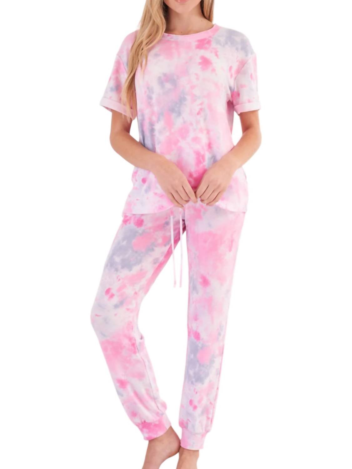 White Birch - Tamara Tie Dye Loungewear Set - clothing - loungewear - loungewear - set
