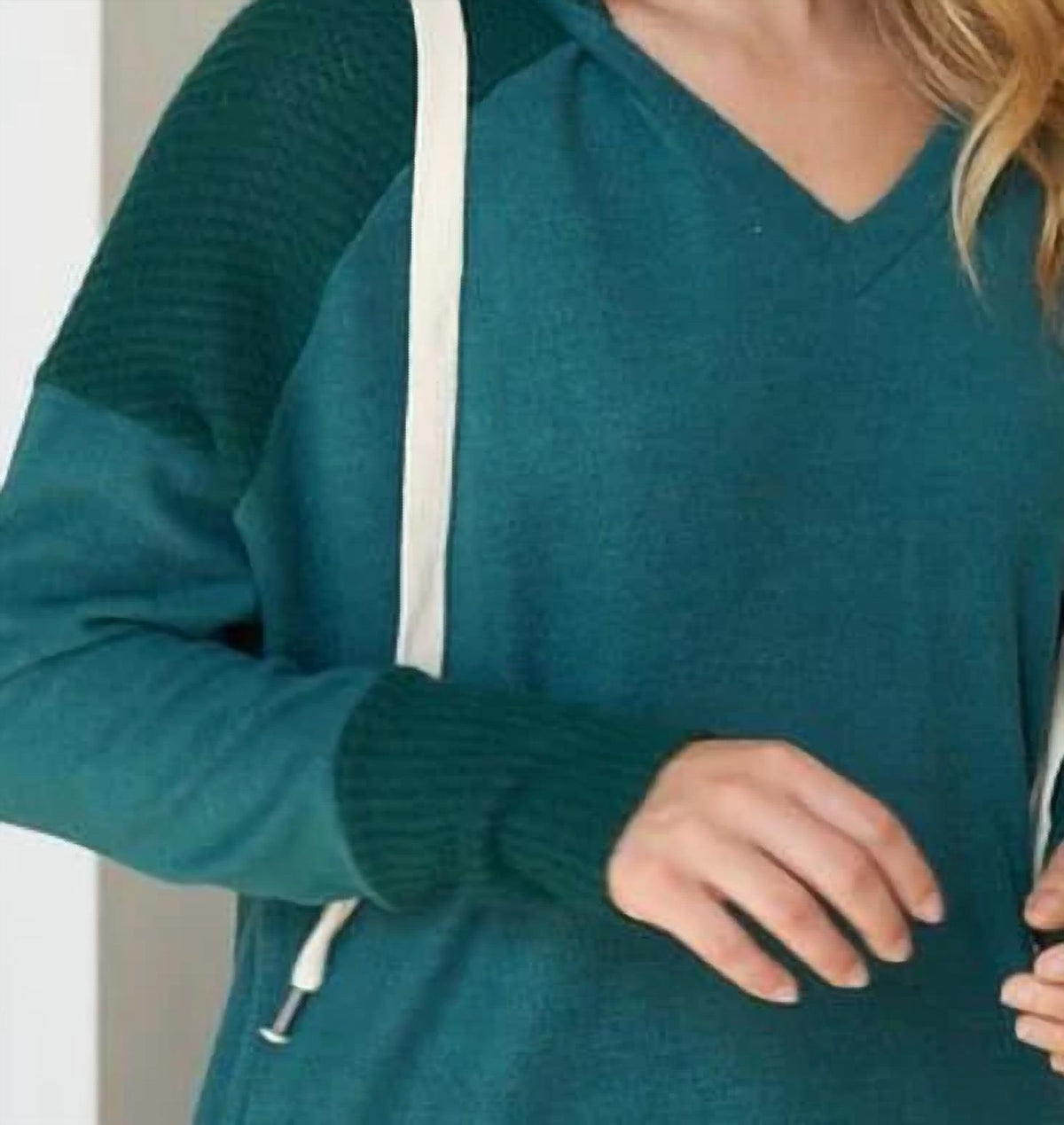 White Birch - Two Tone Fuzzy Hoodie