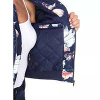White Mark - Floral Bomber Jacket