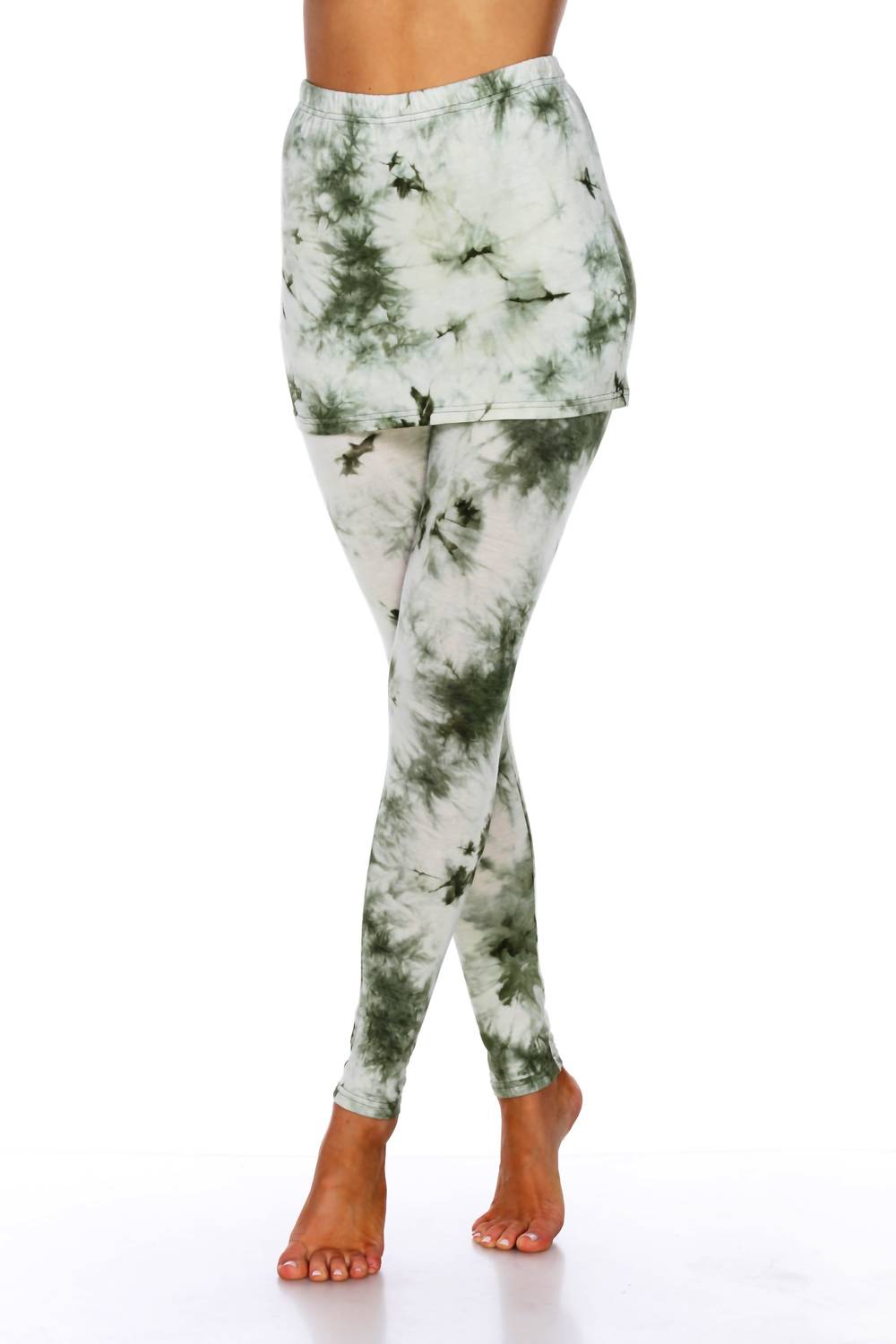 White Mark - Tie Dye Skirted Leggings