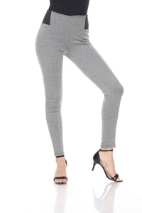 White Mark - Women's Jacquard Slim Pants