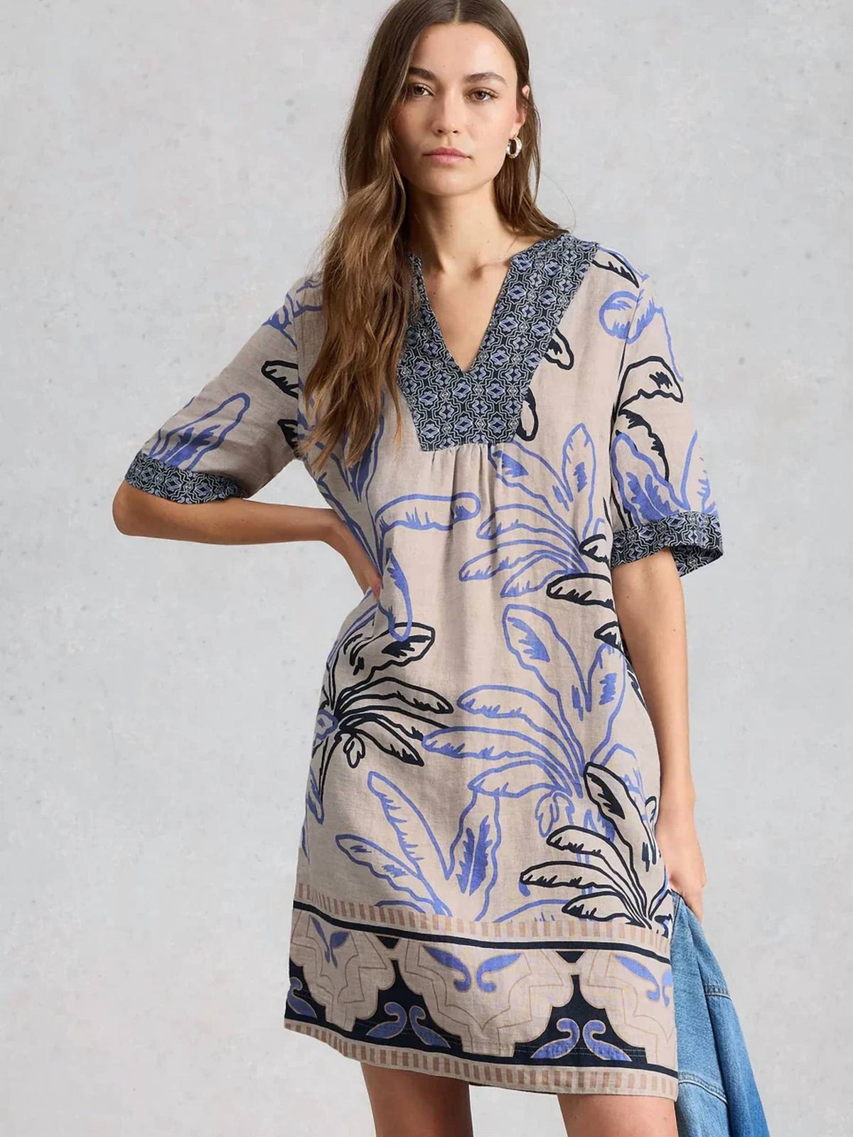 White Stuff - Ash Linen Mini Dress
