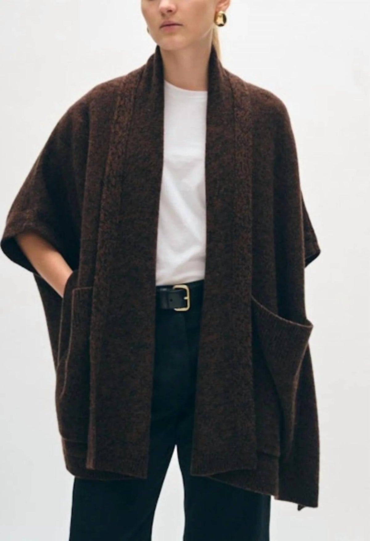 White + Warren - Cashmere Blend Open Poncho