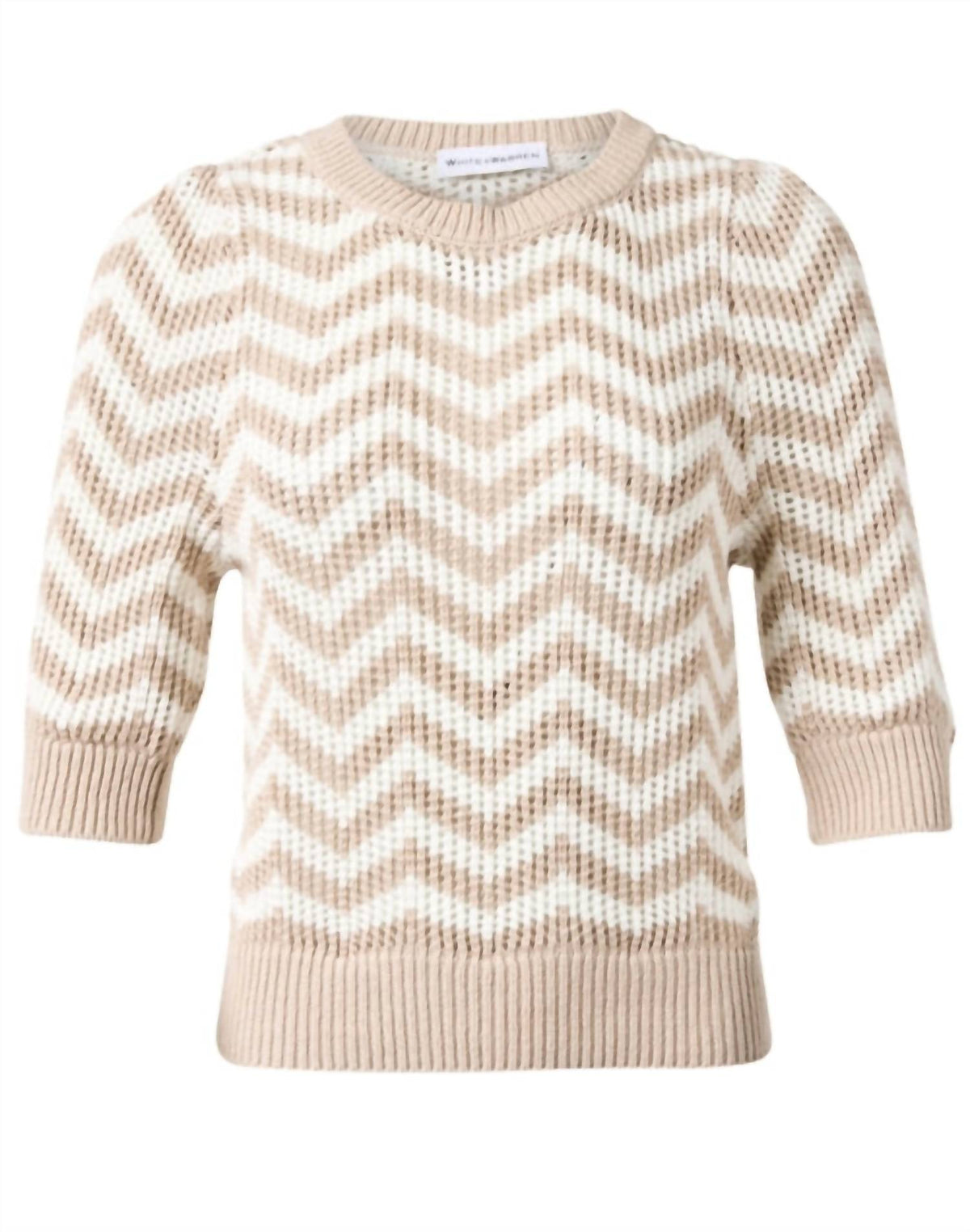 Chevron Stripe Mesh Top