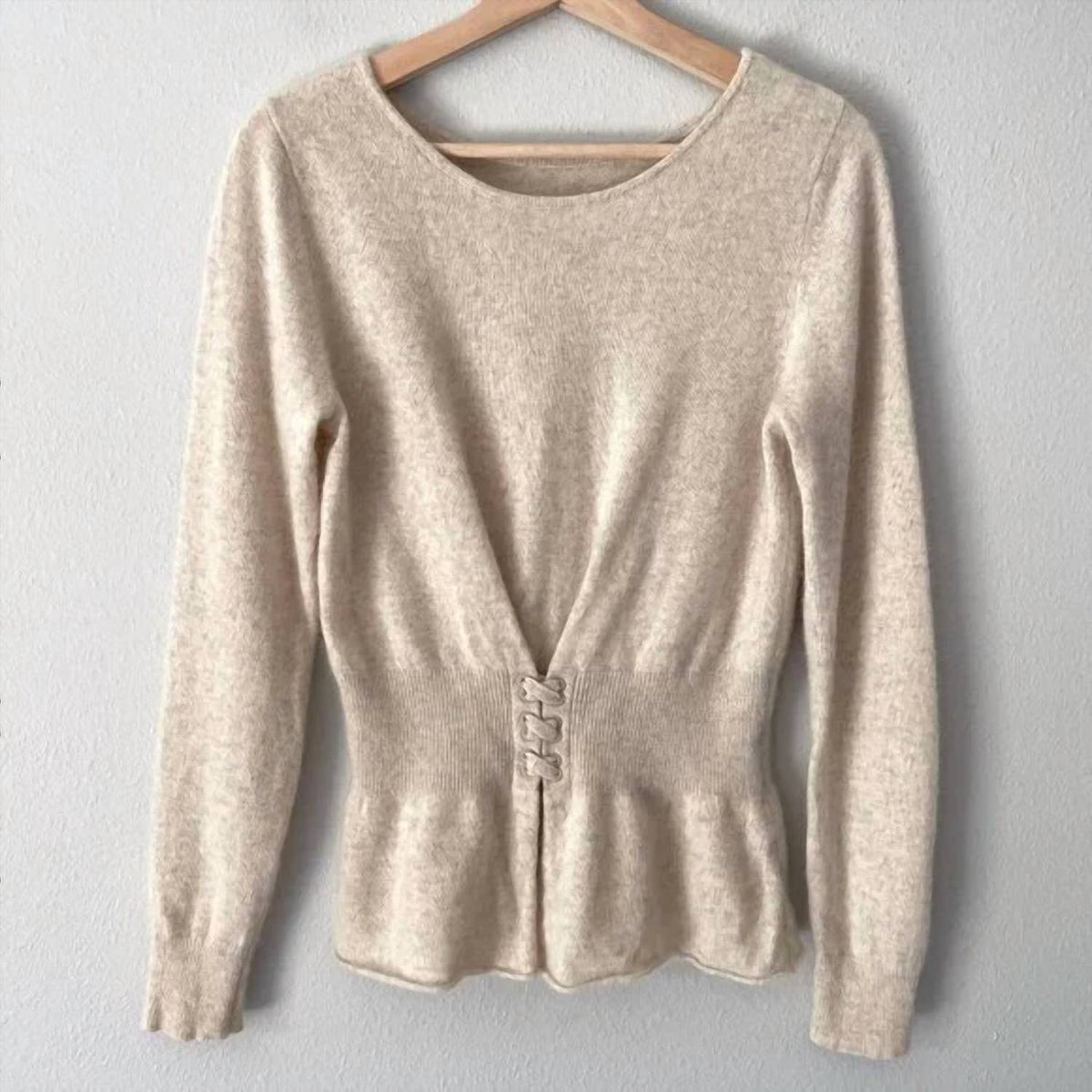 White + Warren - Women's Corset Crewneck Sweater