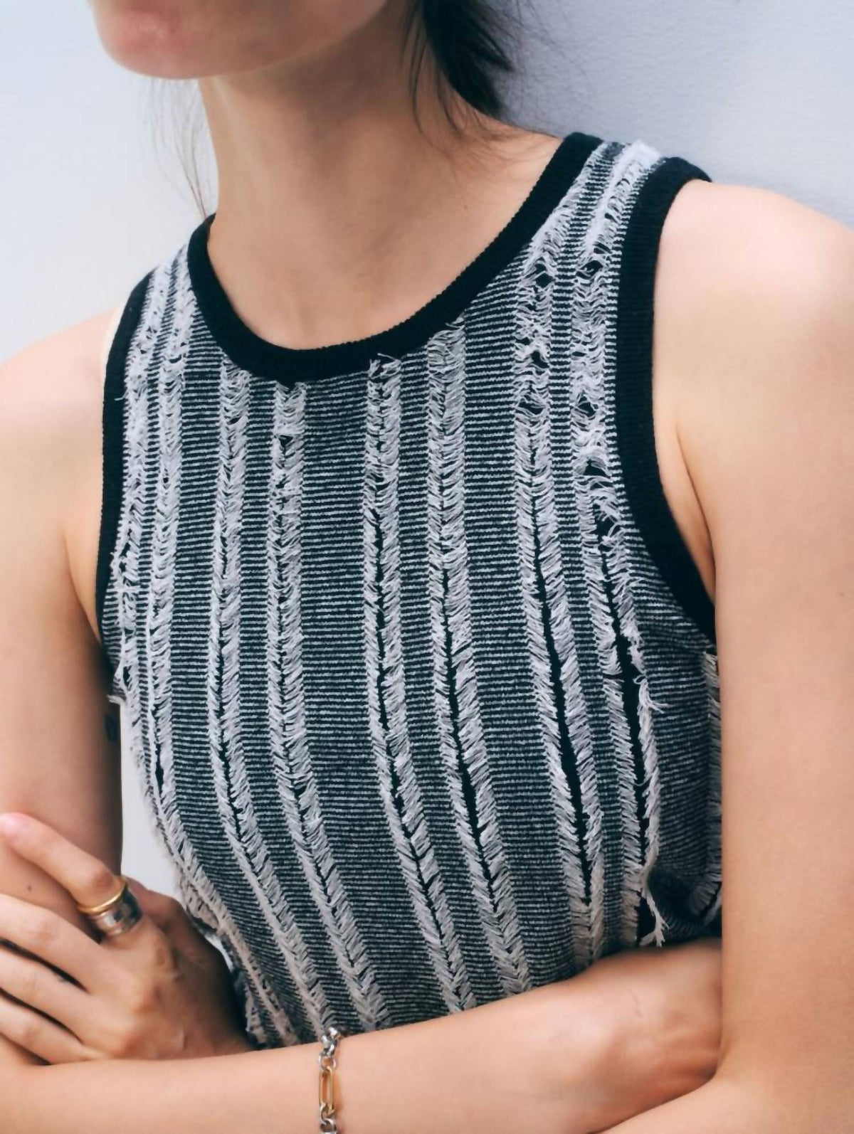White + Warren - Linen Blend Textured Top