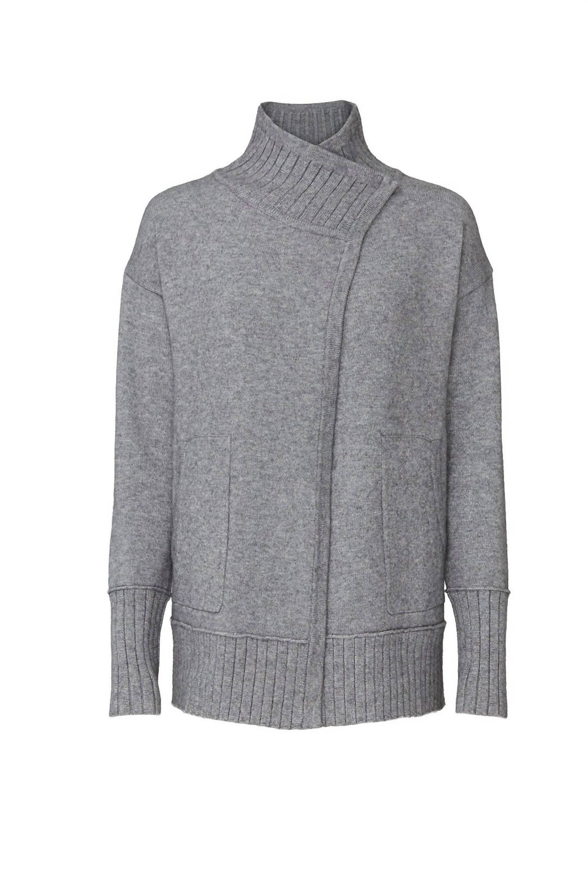 White + Warren - LOFTY BLEND RIBBED COATIGAN