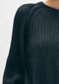 White + Warren - Organic Cotton Plaited Crewneck Sweater