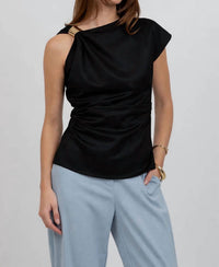 Whiteroom+Cactus - Asymmetric Top with Metal Accent