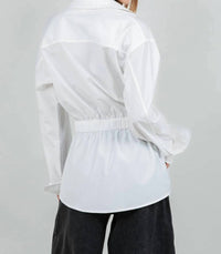 Whiteroom+Cactus - Poplin Belted Button Down Top