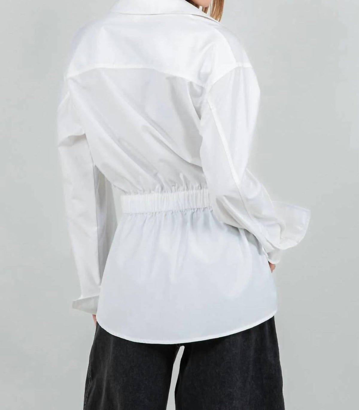 Whiteroom+Cactus - Poplin Belted Button Down Top