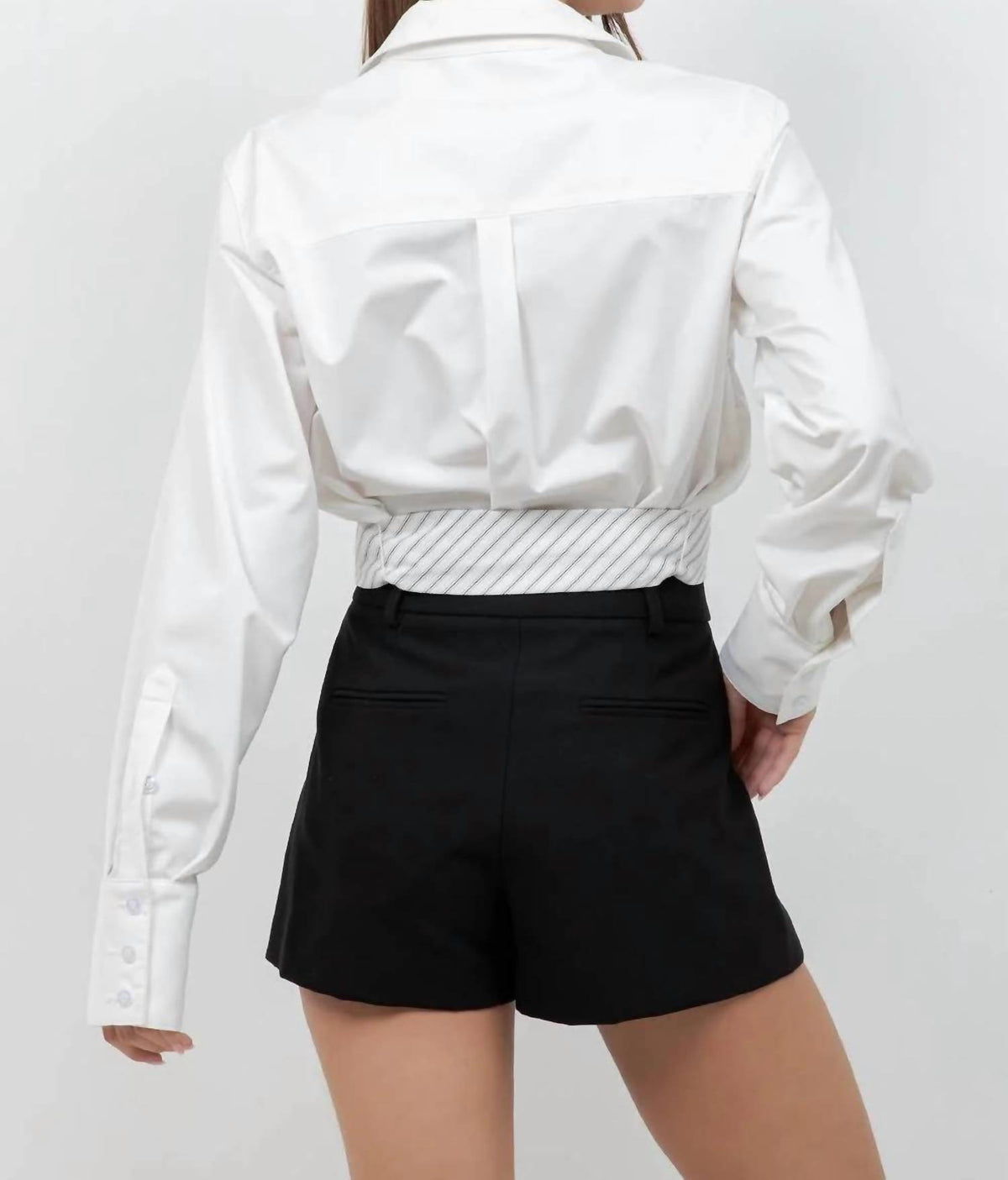 Whiteroom+Cactus - Tie Accent Poplin Shirt